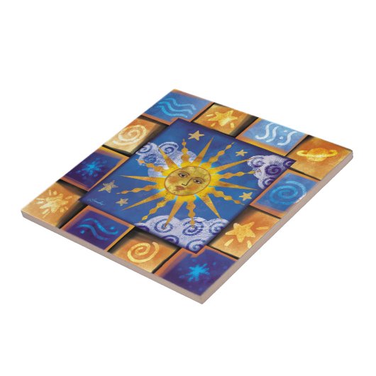 Celestial Sun Keramik Tile Fliese (Seite)