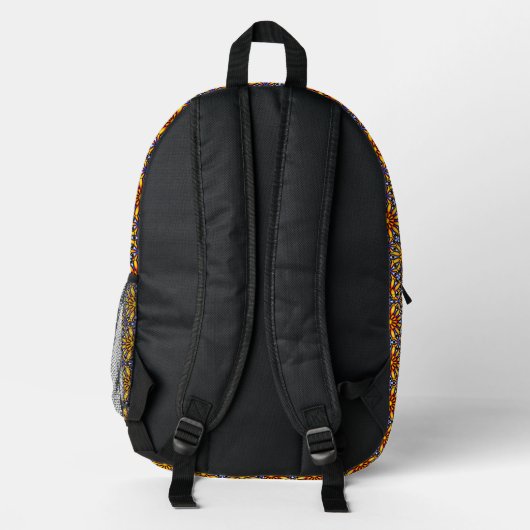 Celestial Sun Mandala Bedruckter Rucksack (Rückseite)