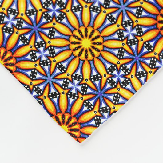 Celestial Sun Mandala  Fleecedecke (Ecke)