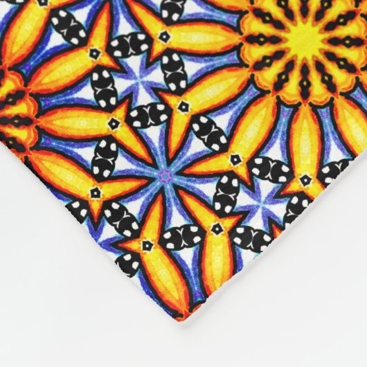 Celestial Sun Mandala Fleecedecke (Ecke)