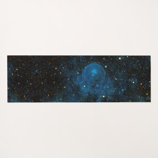Celestial Sun Monogram Name Glitzer Navy Cool Yogamatte (Rückseite (Horizontal))