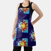 Celestial Sun Moon 90er Künstlerisches Muster Schürze (InSitu)