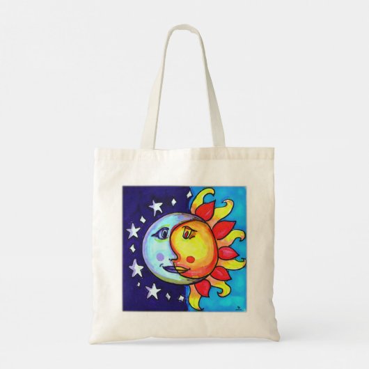 Celestial Sun Moon 90ties Celestial Vibes Tragetasche (Rückseite)