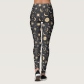 Celestial Sun Moon and Stars Night Sky Leggings (Rückseite)