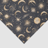 Celestial Sun Moon and Stars Night Sky Seidenpapier (Ausschnitt)