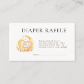 Celestial Sun Moon Baby Shower Diaper Raffle Begleitkarte (Vorderseite)