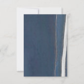 Celestial Sun & Moon Blue Agate Wedding RSVP Karte (Rückseite)