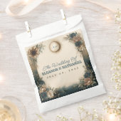 Celestial Sun Moon Boho Floral Rustic Wedding Geschenktütchen (Ausgeschnitten)