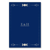 Celestial sun moon cosmic ethereal wedding tischnummer (Rückseite)