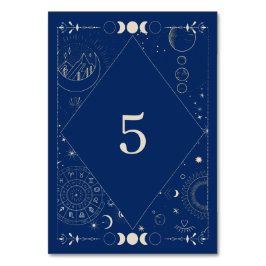 Celestial sun moon cosmic ethereal wedding  tischnummer