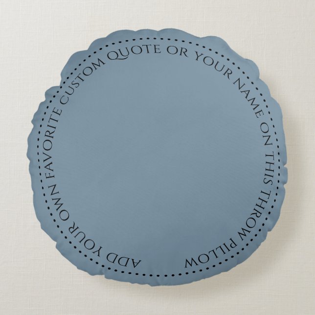 Celestial Sun Moon Custom Quote Blue Round Pillow Rundes Kissen (Vorderseite)