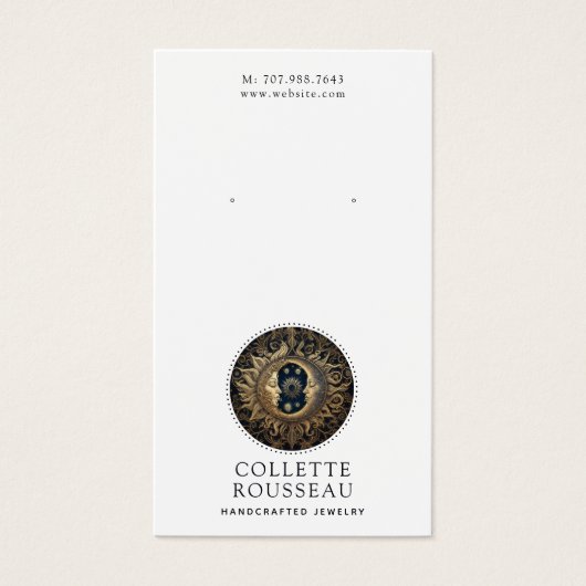 Celestial Sun Moon Earring Juwelier Display (Vorderseite)