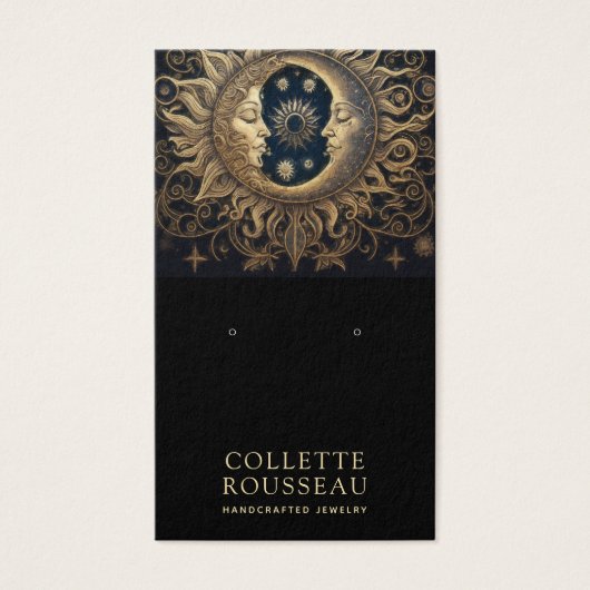 Celestial Sun Moon Earring Juwelier Display (Vorderseite)