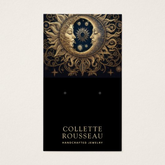 Celestial Sun Moon Earring Juwelier Display (Vorderseite)