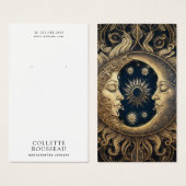 Celestial Sun Moon Earring Juwelier Display (Vorne & Hinten)