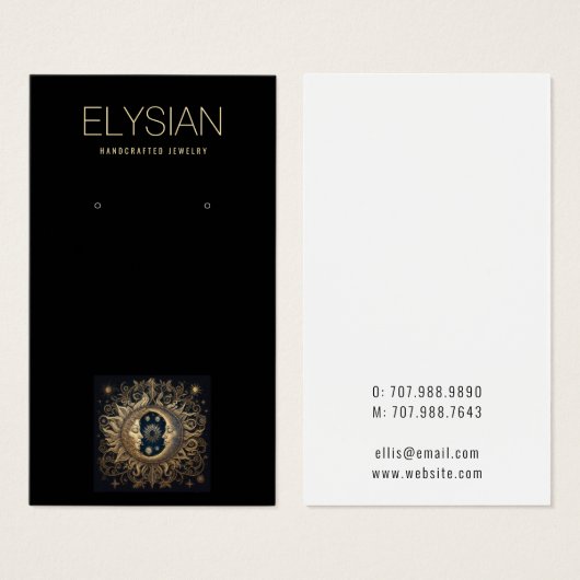 Celestial Sun Moon Earring Juwelier Display (Vorne & Hinten)