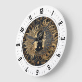 Celestial Sun Moon Faces Große Wanduhr (Winkel)