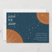 Celestial Sun Moon Foto Wedding Save The Date (Vorderseite)