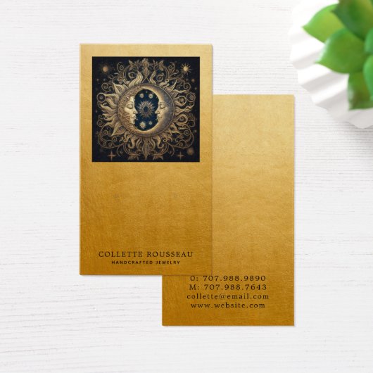 Celestial Sun Moon Gold Earring Juwelier Display (Schreibtisch)