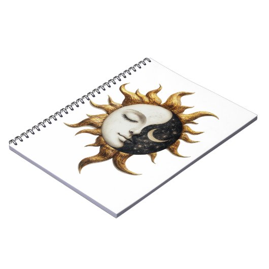 Celestial Sun & Moon Notebook Notizblock (Linke Seite)