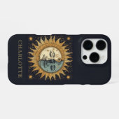 Celestial Sun Moon Personalisiert iPhone Hülle (Rückseite (Horizontal))