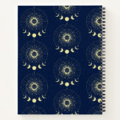 Celestial Sun Moon Phases Zodiac Dream Journal Notizblock (Rückseite)