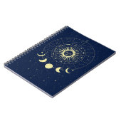 Celestial Sun Moon Phases Zodiac Notizblock (Linke Seite)