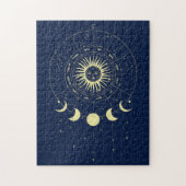 Celestial Sun Moon Phases Zodiac Puzzle (Vertikal)