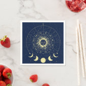 Celestial Sun Moon Phases Zodiac Serviette (Beispiel)