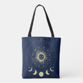 Celestial Sun Moon Phases Zodiac Tasche (Rückseite)