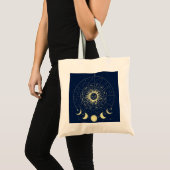 Celestial Sun Moon Phases Zodiac Tragetasche (Vorderseite (Produkt))