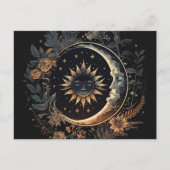 Celestial Sun & Moon Printable Postkarte (Vorderseite)