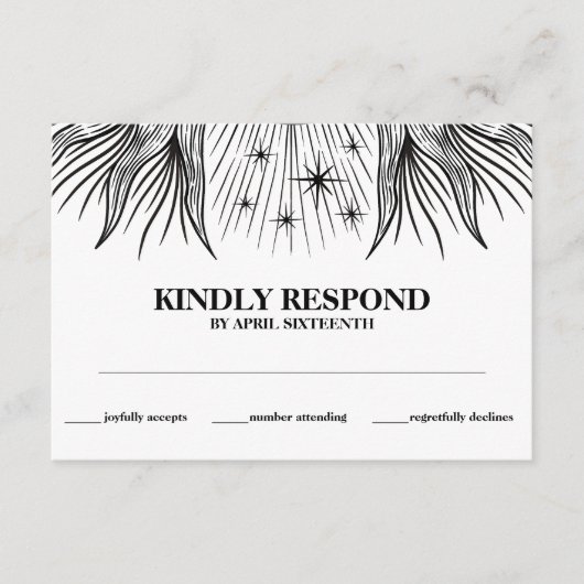 Celestial Sun Moon Stars Boho Handfasting UAWG Begleitkarte (Vorderseite)