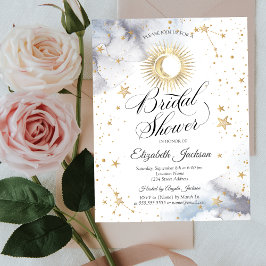 Celestial Sun, Moon, Stars-Brautparty Einladung