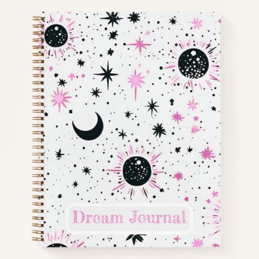 Celestial Sun Moon Stars Dream Journal Notizblock (Vorderseite)