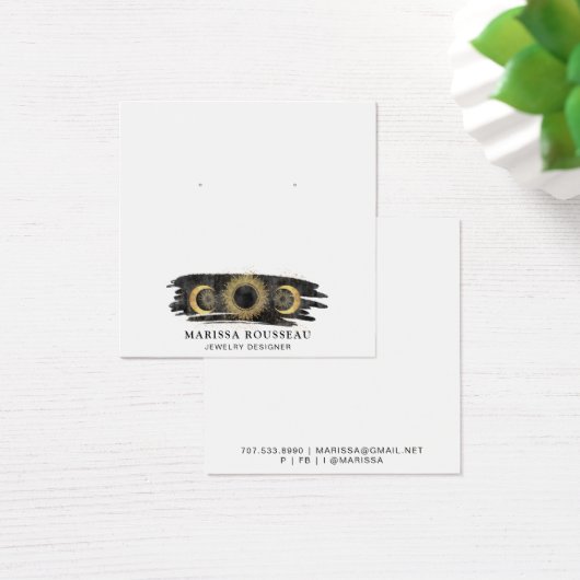 Celestial Sun Moon Stars Earring Display Card (Schreibtisch)