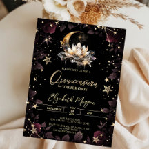 Celestial Sun, Moon, Stars Rose Quinceanera