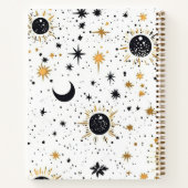 Celestial Sun Moon Stars Sketchbook Notizblock (Rückseite)