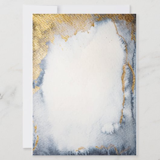 Celestial Sun, Moon, Stars Wasserfarbenhochzeit Einladung (Rückseite)