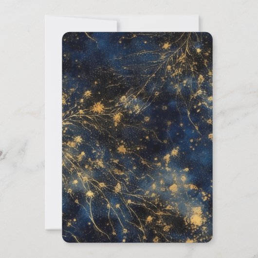 Celestial Sun Moon Stars Wedding Einladung (Rückseite)