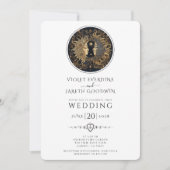 Celestial Sun Moon Stars Wedding Einladung (Vorderseite)