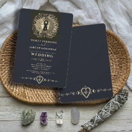 Celestial Sun Moon Stars Wedding Einladung