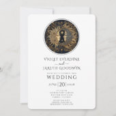 Celestial Sun Moon Stars Wedding Einladung (Vorderseite)