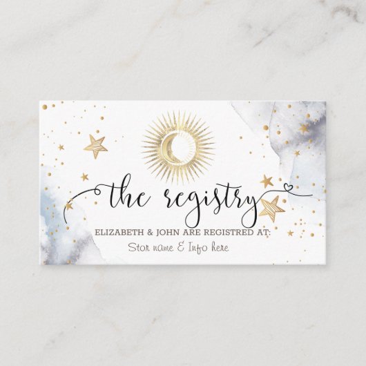 Celestial Sun, Moon, Sterne Begleitkarte (Vorderseite)