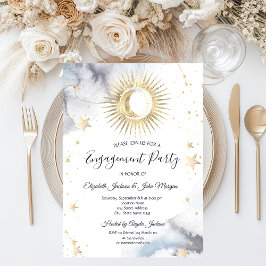 Celestial Sun, Moon, Sterne Einladung