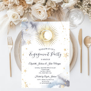 Celestial Sun, Moon, Sterne Einladung