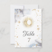 Celestial Sun, Moon, Sterne Einladung (Vorderseite)