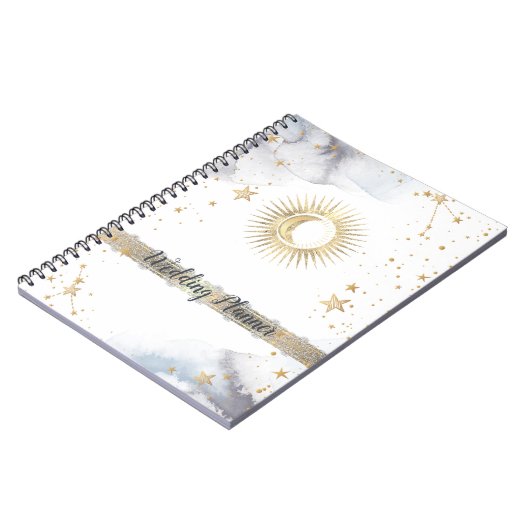 Celestial Sun, Moon, Sterne Notizblock (Linke Seite)