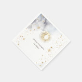 Celestial Sun, Moon, Sterne Serviette (Ecke)