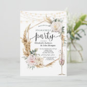 Celestial Sun, Moon, Sterne-Verlobung Einladung (Stehend Vorderseite)